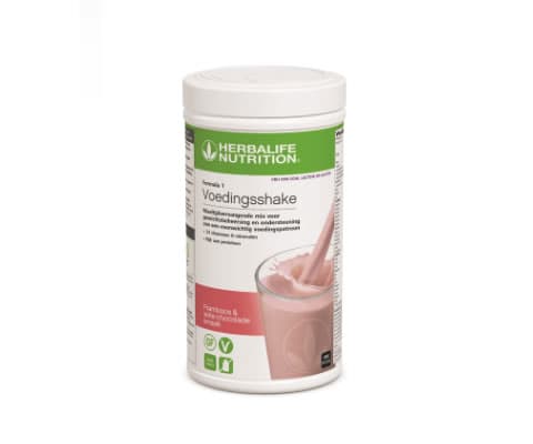 Herbalife Formule 1 shake Frambozen en witte chocola (Gluten-, soja- en lactosevrij)