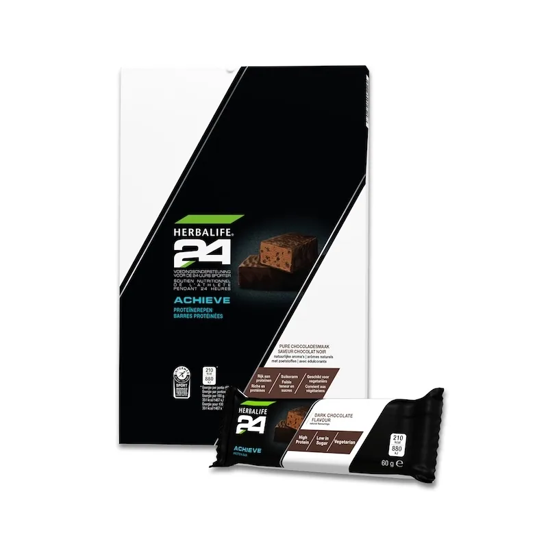Herbalife 24 Achieve Proteïnerepen Pure chocolade of Choco chip cookie dough